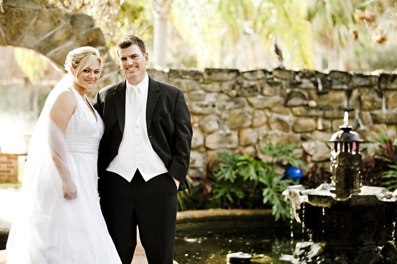 Bride in Lace Gown
